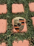 Porsche Hood Crest Orange Bars 911 912 1965-1974 90155921029. Fixed Price $200.00.