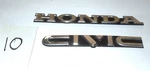 88 89 90 91 Oem 2PC "honda" "civic" Badge Rear Emblem Back Ef 10. Fixed Price $27.00.
