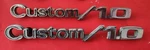 1969-72 Chevrolet Pickup Pair "CUSTOM/10" Fender Emblems 3944750 Original. Fixed Price $55.00.