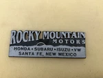 Rocky Mountain Motors Honda Subaru Isuzu Vw Santa Fe Dealership Badge Emblem. Fixed Price $24.00.
