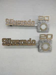(2) 1973-1980 Chevrolet Chevy Silverado 20 Fender Emblem Badge Oem Very Nice. Fixed Price $119.99.