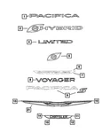 Genuine Mopar Lift-gate Nameplate 68471112AA. Fixed Price $91.48.