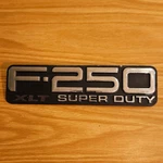 1999-2004 Ford "F-250 Xlt Super Duty" Plastic Fender Emblem F81B-16B114-RA. Fixed Price $13.99.