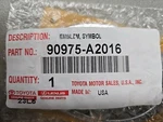 Oem 2024-2025 Toyota Grand Highlander Rear Hatch Emblem Logo 90975-A2016. Fixed Price $20.00.