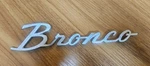 1966 1977 Original Ford Bronco Chrome Script Emblem Fomoco C7TB-16098-B. Fixed Price $45.00.