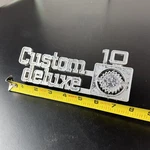 1973-80 Chevrolet Custom Deluxe 10 Fender Emblem 349682-3. Fixed Price $14.95.