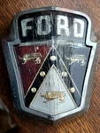 Vtg Orig 1950 1951 Ford Chrome Hood Crest Bezel OA-16644-B Logo Badge Ornament. Fixed Price $30.00.