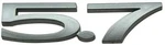 Reproduction Standard Silver "5.7" Trunk Emblem 2004 Pontiac Gto. Fixed Price $29.98.