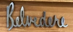 Auto Emblem Mopar 1963 1964 Plymouth Belvedere Chrome Script P/n 2422891. Fixed Price $89.49.