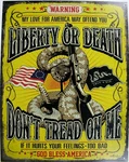 Warning Liberty Or Death God Bless America Dont Tread Tin Metal Sign Dtom 2234. Fixed Price $17.67.