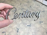 1975-77 Buick Century Chrome Metal Emblem/script 5.5" 1248130 All Pins Intact Vg. Fixed Price $14.25.