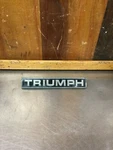 Triumph TR6 Original Emblem. Part # 88627565. Used. KT1371. Fixed Price $18.25.