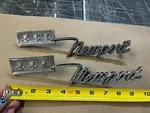 1967 Chrysler Newport 4 Door Quarter Emblems Pair Oem Mopar. Fixed Price $74.39.