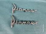 Nice Pair 1960 Dodge Pioneer Rear Chrome Body Emblems Badges Dart Logo. Fixed Price $49.95.