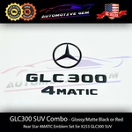 GLC300 Suv 4MATIC Rear Star Emblem Black Letter Badge Logo Set Mercedes X253. Fixed Price $57.88.