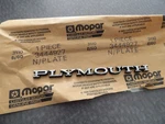 Mopar Plymouth 1970-74 Valiant Gtx Barracuda Duster Emblem 3444927 Nos. Fixed Price $75.00.
