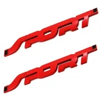 Huapx 2-PACK 3D Metal Car Emblem Badge Decals Red Side Fender Trunk, Suv, Truck. Fixed Price $9.09.