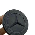 Matte Black 57 Mm Flat Hood Emblem/logo/badge/laurel Wreath For Mercedes-benz. Fixed Price $15.99.