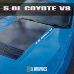 2 Pcs 5.0L Coyote V8 Decals Racing Hood Stickers Fits Mustang Raptor F150. Fixed Price $24.99.