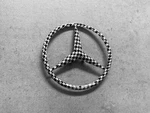 Mercedes-benz Clk E-class Black & White Houndstooth Oem Rear Trunk Star Emblem. Fixed Price $69.00.