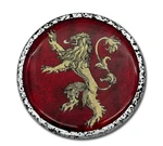 3.5" Game Of Thrones House Lannister Distressed Chrome Metal Domed Auto Emblem. Fixed Price $49.99.