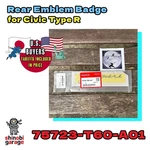 Genuine Honda Civic Type Rear Red Emblem Badge 75723-T60-A01 Oem FK8 Jdm. Fixed Price $63.89.