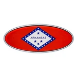 United Pacific 10973 Emblem, Die Cast, Arkansas Flag. Fixed Price $45.14.
