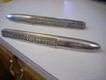 1947 1948 Chevrolet Fleetmaster Hood Emblems Ornaments Badge Set Right And Left. Fixed Price $35.00.