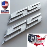 2 White/chrome Ss Badge Fender Trunk Emblem Decal For Chevy Camaro Impala Cobalt. Fixed Price $13.50.