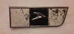 Vintage Studebaker Lark Emblem 4-7/8", 1353530. Fixed Price $35.00.