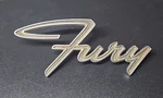 65 66 67 68 69 70 71 Vintage Plymouth Fury Chrome Script Emblem Aale 2524 233. Fixed Price $37.99.