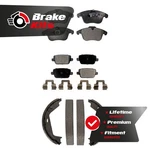 Front Rear Ceramic Brake Pads And Parking Shoes Kit For 2007-2011 Volvo S80 Fwd. Fixed Price $90.90.