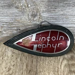 1930S Lincoln Zephyr Emblem Hood Ornament Enamel Grill Badge. Fixed Price $420.00.