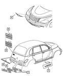 Genuine Mopar Lift-gate Nameplate 5303513AA. Fixed Price $88.40.