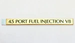 1989-1993 Cadillac Deville "4.5 Port Fuel Injection V8" Emblem Gold Plated Nos. Fixed Price $49.95.