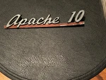 Chevy Apache 10 Emblem, Part No. P-3751525 Two Strong Posts Photos. Fixed Price $31.99.
