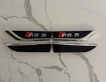 Audi RS5 (B9) Fender Badge Door Emblems Chrome 4-SET Logo Full. Fixed Price $185.00.