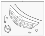 Genuine Mazda Grille Assembly BP4S-50-710D-34. Fixed Price $231.41.