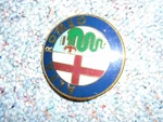 Alfa Romeo Nameplate Emblem Part Number 2400-51016. Fixed Price $25.00.