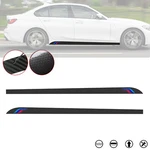 2X Carbon Fiber Side Skirt Decal Tri-color Stripe Sticker For Bmw 4 M3 M5. Fixed Price $21.98.