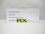 2006-2008 Lexus Rx 400H Rear Trunk Liftgate Emblem Badge 75443-48120 Oem. Fixed Price $13.50.