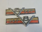 Jeep 60S J2000 J4000 Gladiator Truck Factory 327 V8 Fender Emblem Badge Pair. Fixed Price $100.00.