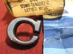 Nos 1973-1976 Mercury Monterey, Marquis Wagon Tailgate, Letter "c", D3MY. Fixed Price $19.49.