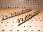 Mercedes W123 300D 79-85 Turbo Diesel Rear Lid Metal Genuine Mbz Oem Emblem. Fixed Price $55.00.