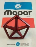 Nos Oem Flat Hood Pentastar Emblem 1992-1995 Red In Color. Fixed Price $31.50.