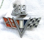 Set 1964-1968 Chevrolet Vintage Oem Flag Fender Emblem 3840318 & "283". Fixed Price $24.50.
