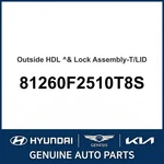 2019-2020 Hyundai Elantra Outside Hdl & Lock Assembly-t/lid 81260F2510T8S. Fixed Price $97.63.