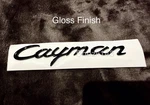 Porsche Cayman Trunk Script Emblem (black) Gloss 98755998301041. Fixed Price $89.00.