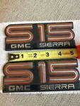 Pair Gmc Sierra S15 Truck Circa '87 Fender Emblem 15592833 6192. Fixed Price $55.99.