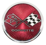 New Trim Parts Front Crossed-flag Emblem / For 1975-76 Corvette Stingray 5961. Fixed Price $137.99.